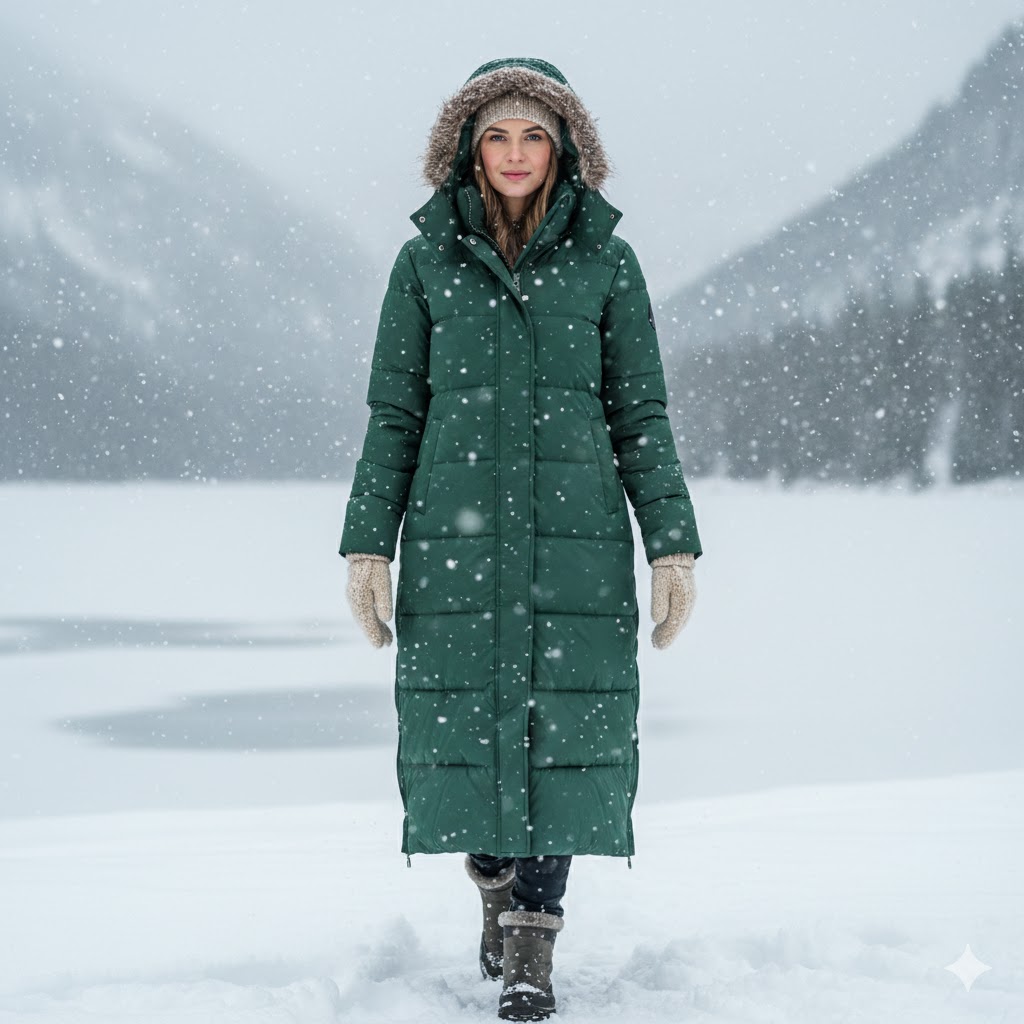 Maximaler Schutz: Der lange Steppmantel