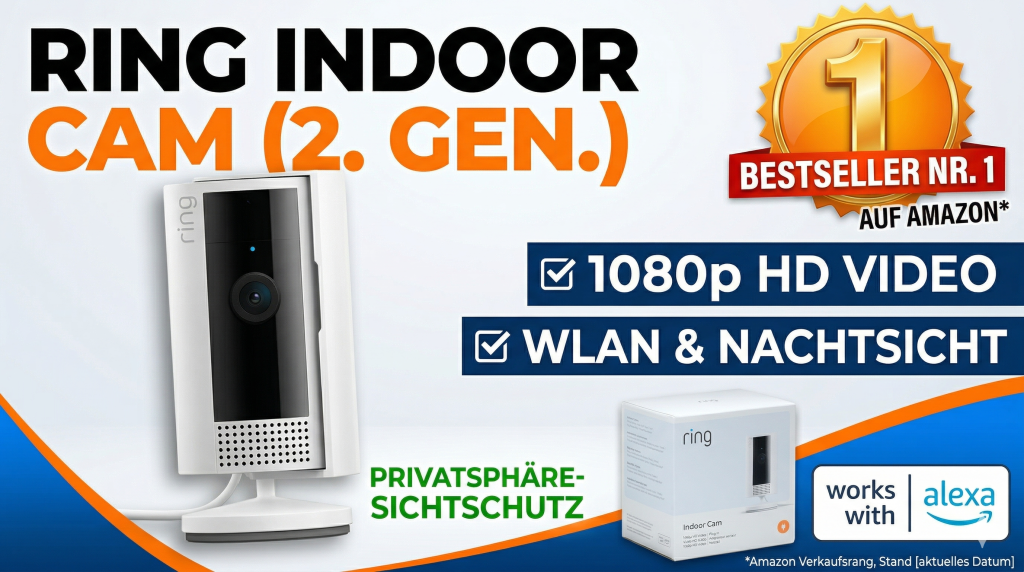 Ring Indoor Cam (2. Gen.) – Die Nr. 1 Bestseller Sicherheitskamera bei Amazon
